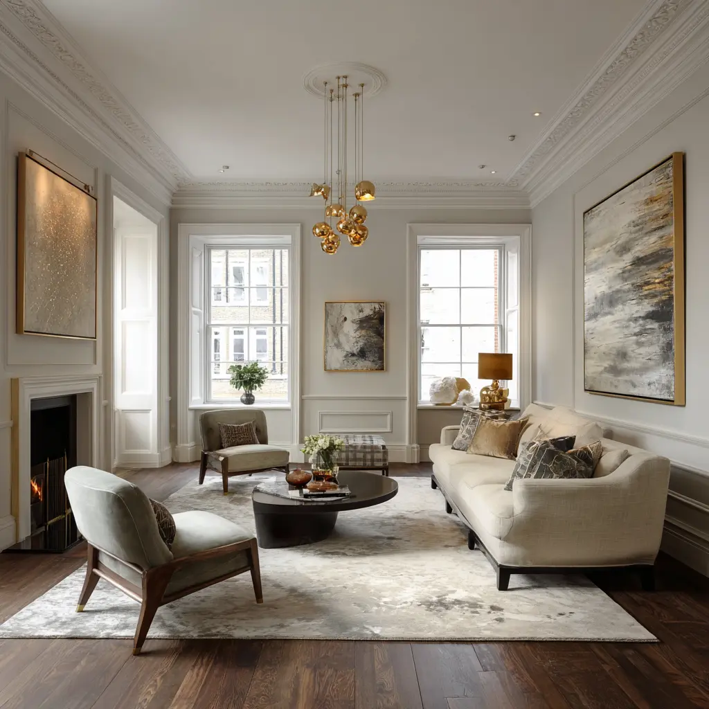 Inside a newly decorated london living room